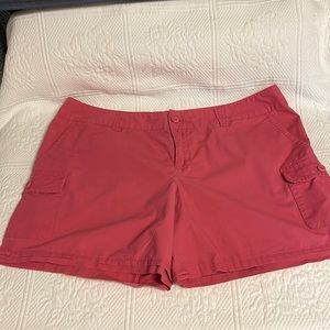 London Jean 100% cotton Dark Mauve mid waist Cargo shorts.